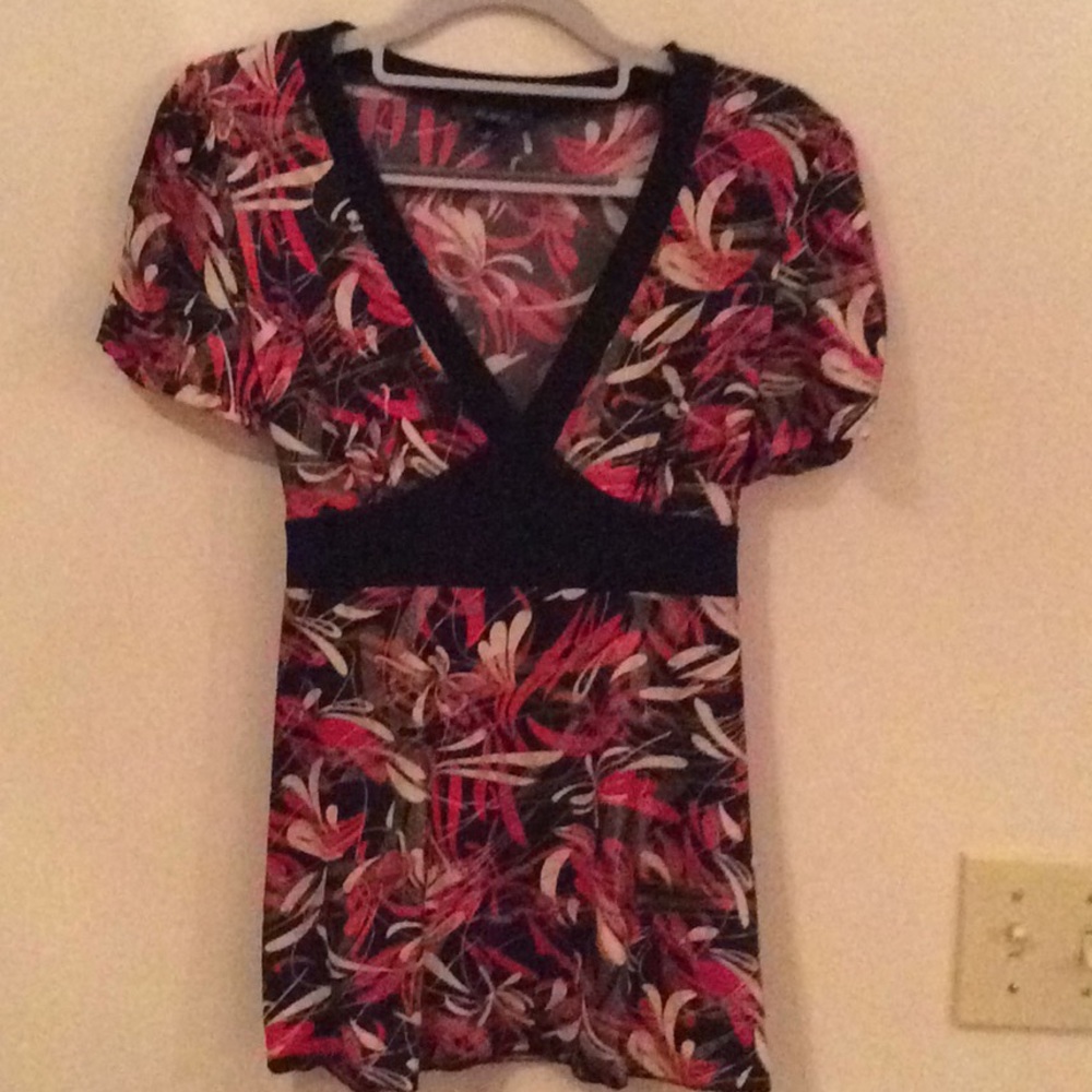 Women’s size medium, B-Wear, V-Neck, back tie top.
